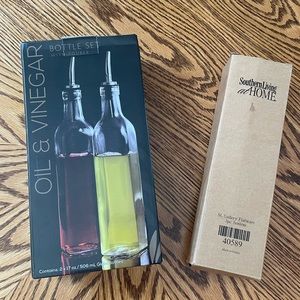 Brand new bottle set & serving flatware set